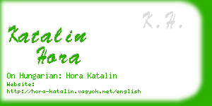 katalin hora business card